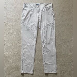 Peter Millar Pants Mens 35x30 Gray Flat Front Crown Crafted Chino Bingham (36x29